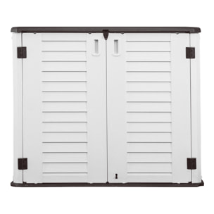 Armadio contenitore basso in resina bianca 125x73x104 cm – Andy