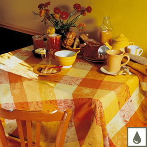 Nappe enduite jacquard Mille couleurs soleil