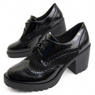 Zapato De Tacón - Negro - Altura: 7 Cm