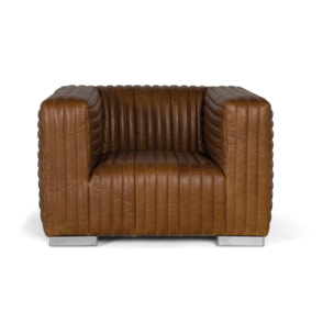 Sillón de piel - 67 x 103 x 98 cm