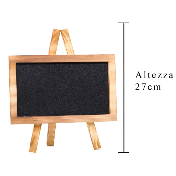 Lavagnetta Da Tavolo In Legno. Altezza 27 Cm - Pezzi 4 - 24X27X15cm - Colore: Altro - Bianchi Dino - Decori Casa E Complementi