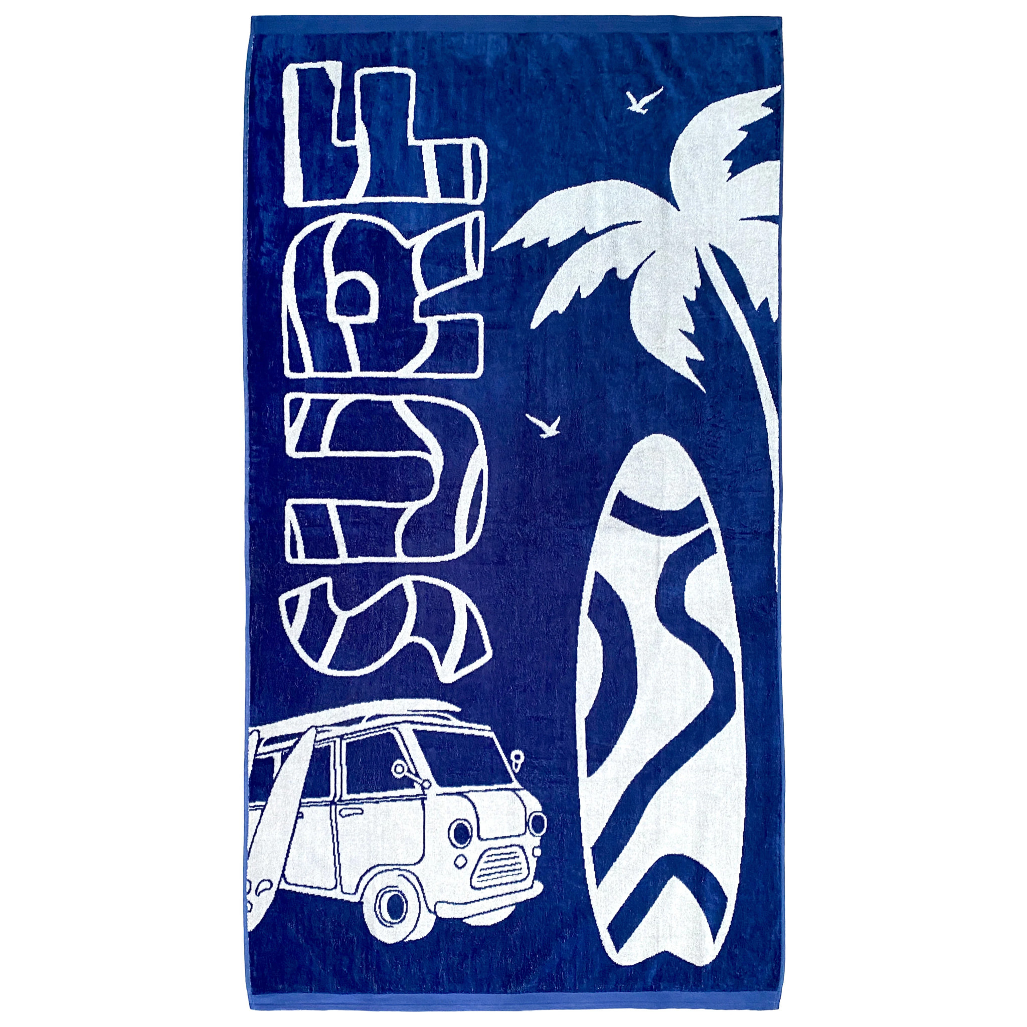 Serviette de plage éponge velours Jacquard - Montego - 90x170cm - 400g/m²