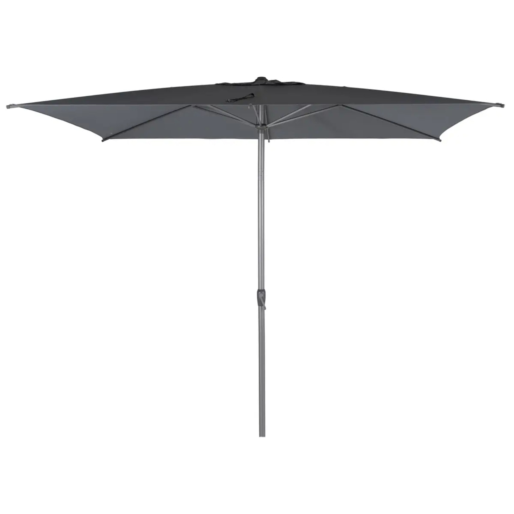Parasol droit rectangulaire "Loompa" ardoise 3x2m en aluminium