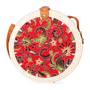 Borsa a tracolla da Donna Jessica in Paglia Intrecciata a mano Prodotto Vegano 20x20x10 cm