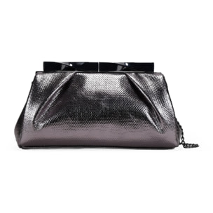 Bolso de fiesta plomo con boquilla