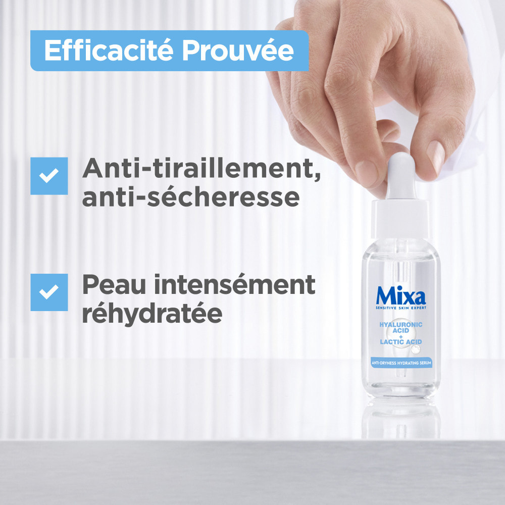 Mixa Sérum Concentré Réhydratant à l'Acide Hyaluronique et Acide Lactique 30ml