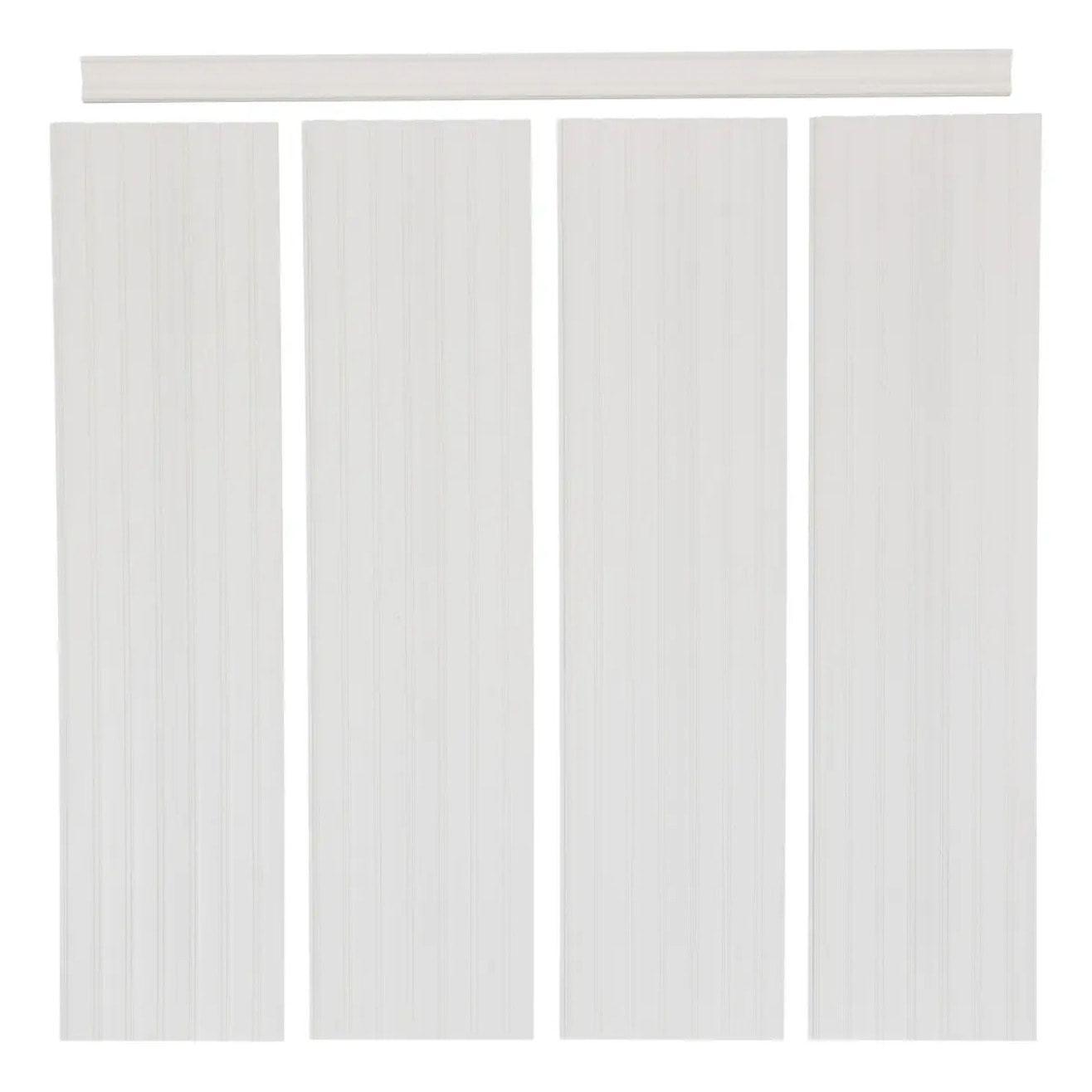 Lot de 4 panneaux soubassement Beny rectangulaire 24x100cm blanc