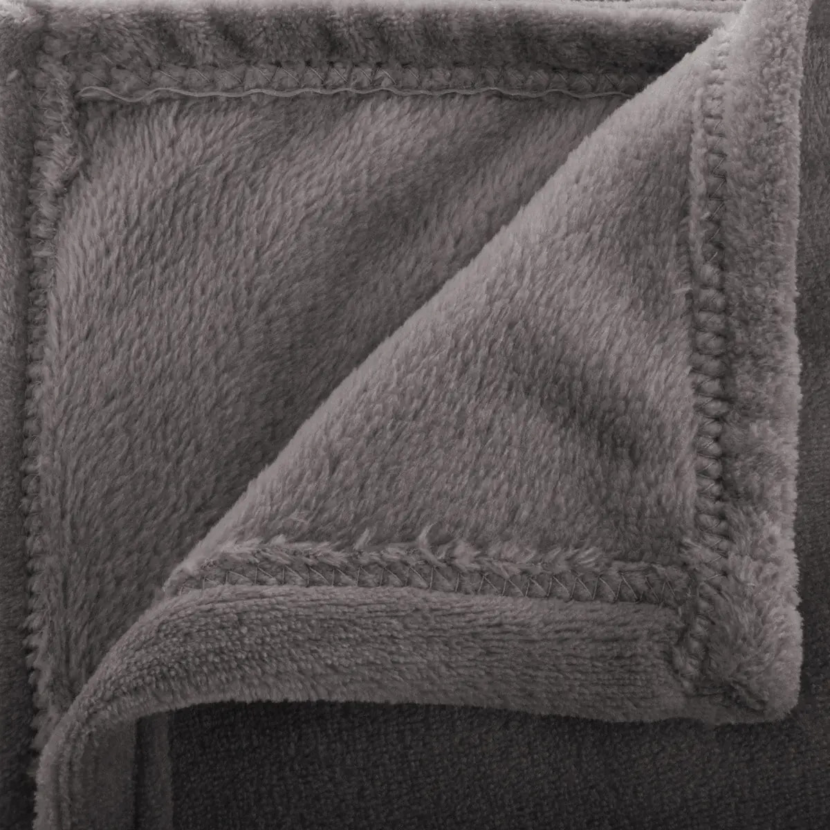 Plaid flanelle gris ardoise 125x150cm