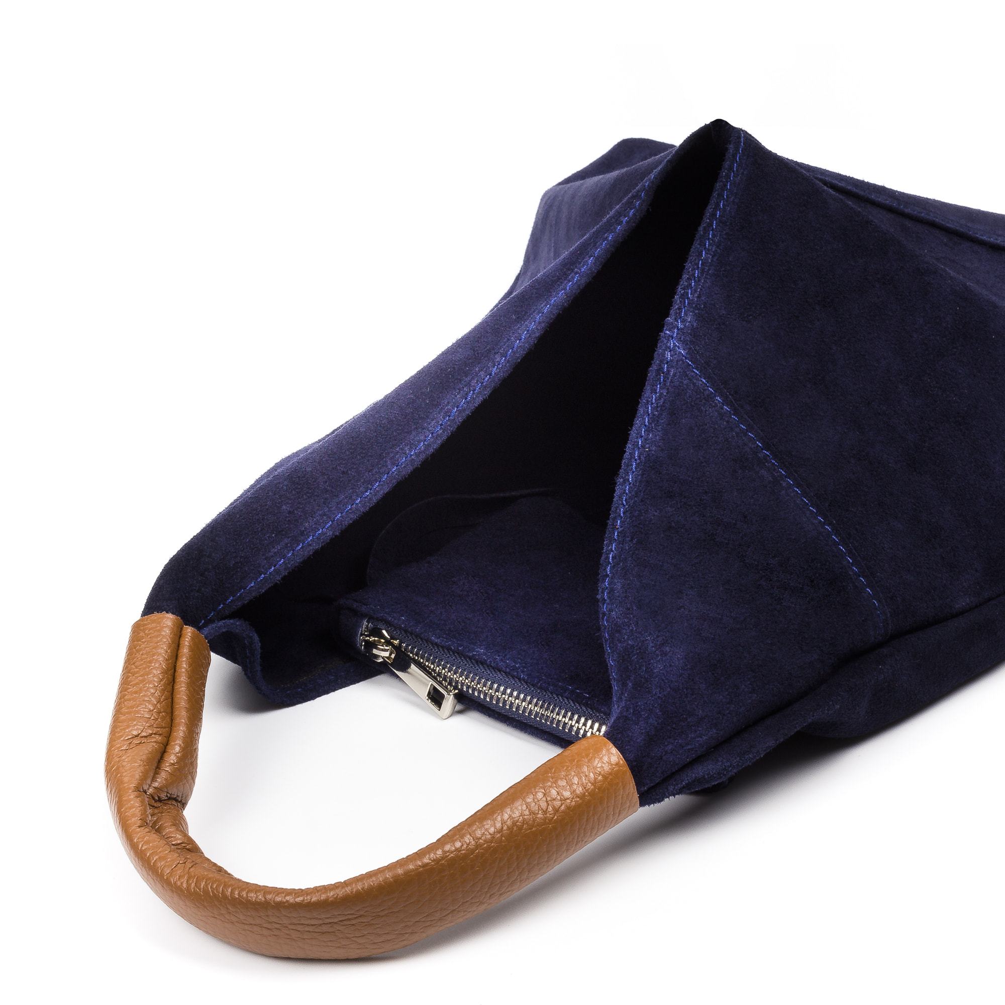 Agnana Borsa Shopper Donna. Pelle autentica Camoscio e Dollaro.