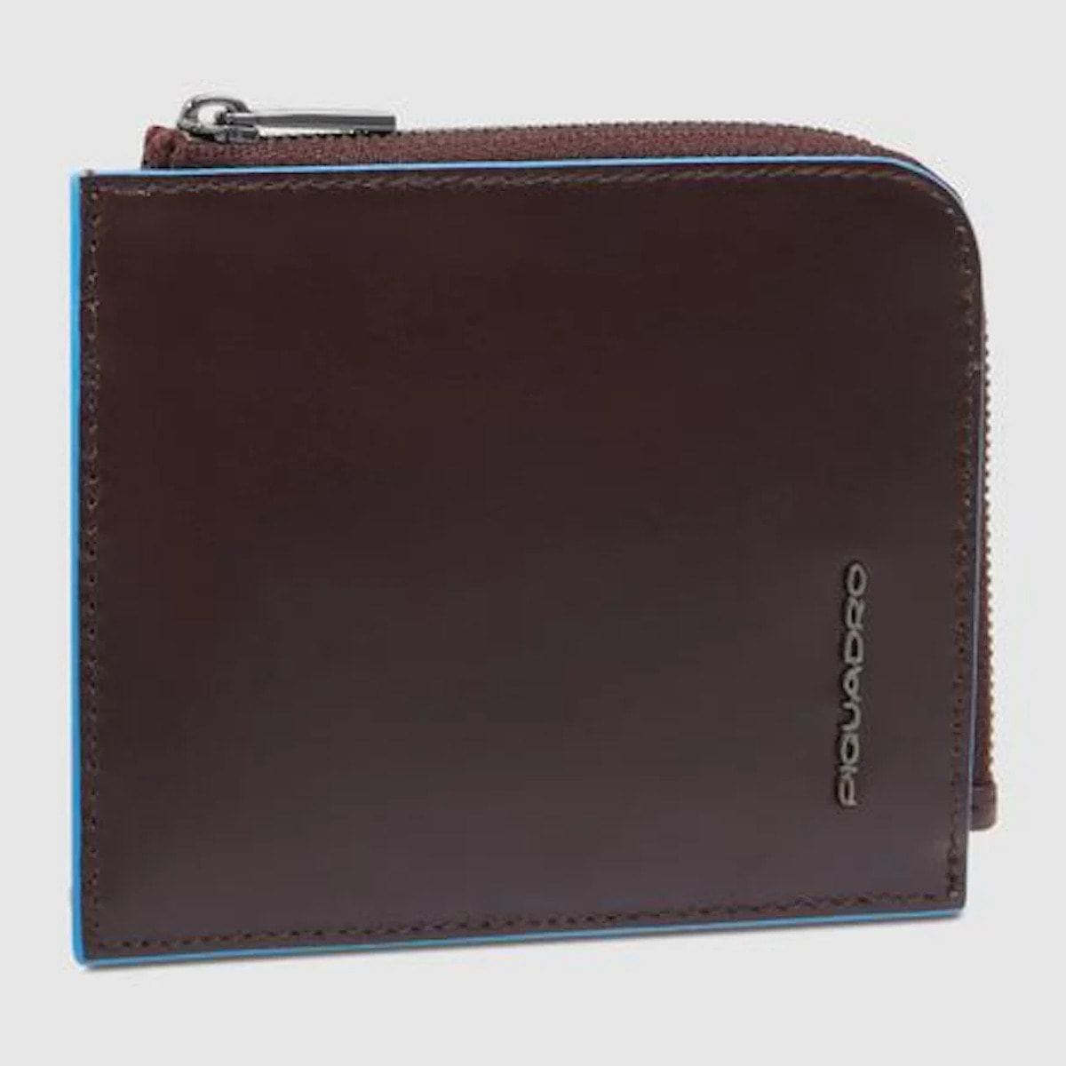 Piquadro Portafogli portacarte di credito in pelle con porta monete, schermato con protezione RFID