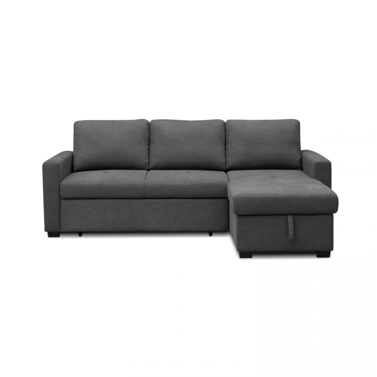 Sofá cama con chaiselongue reversible 4 plazas Saira Gris