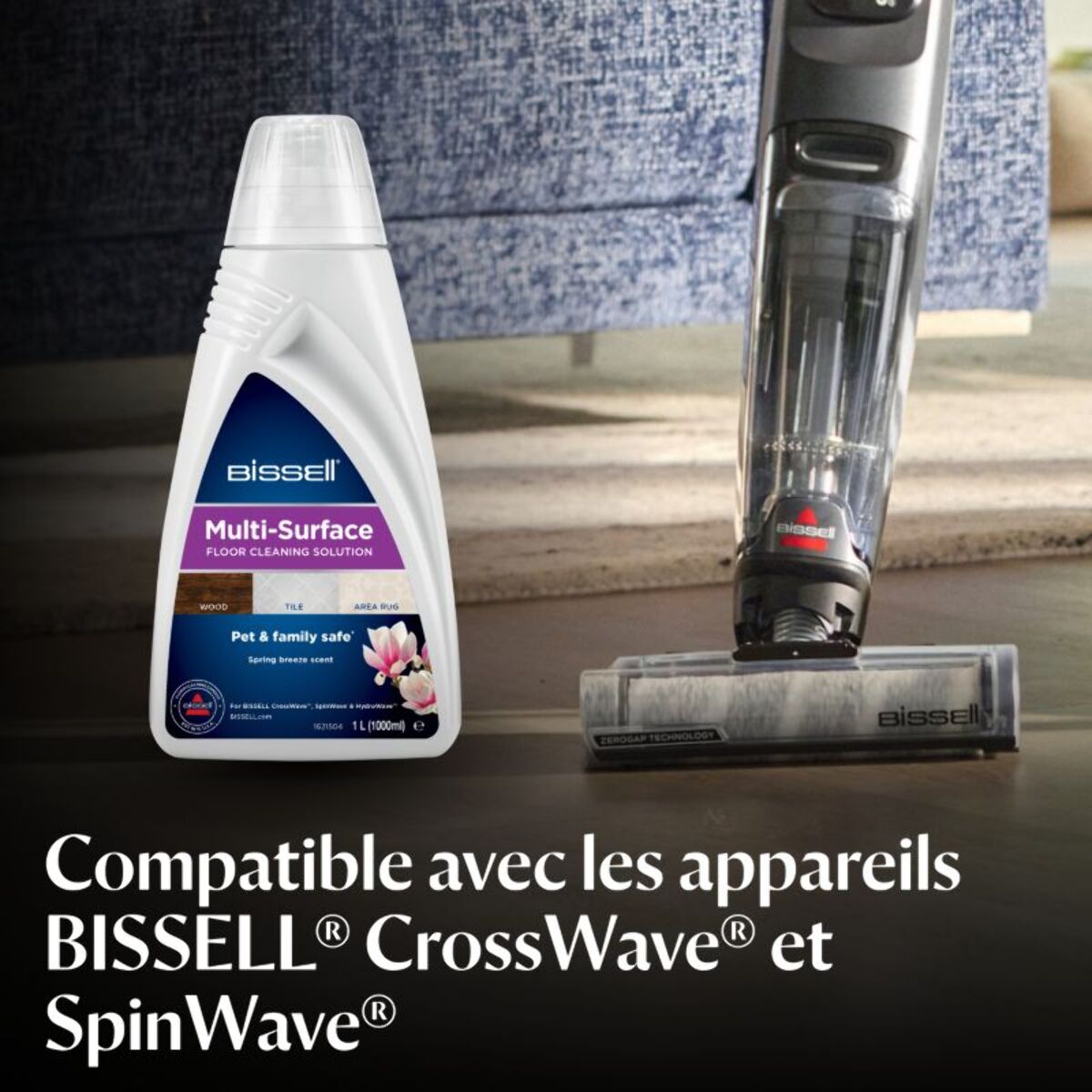 Détergent BISSELL Multi-surfaces sols durs tapis 1L CrossWave
