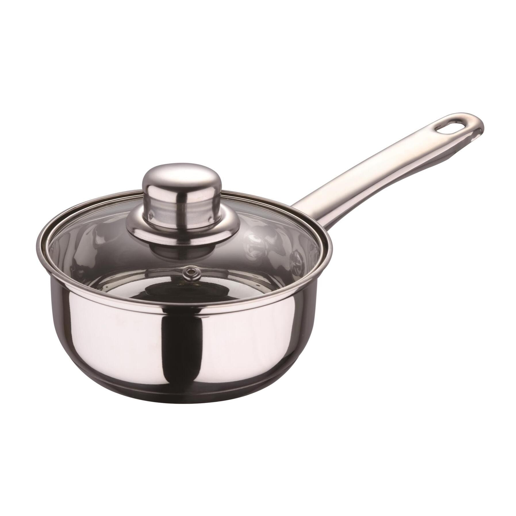 juego de batería de cocina de 12 piezas en acero inoxidable con bases de inducción y mangos ergonómicos