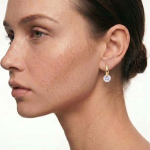 Pendientes de Circonita Brillante acabado en oro amarillo de 18k