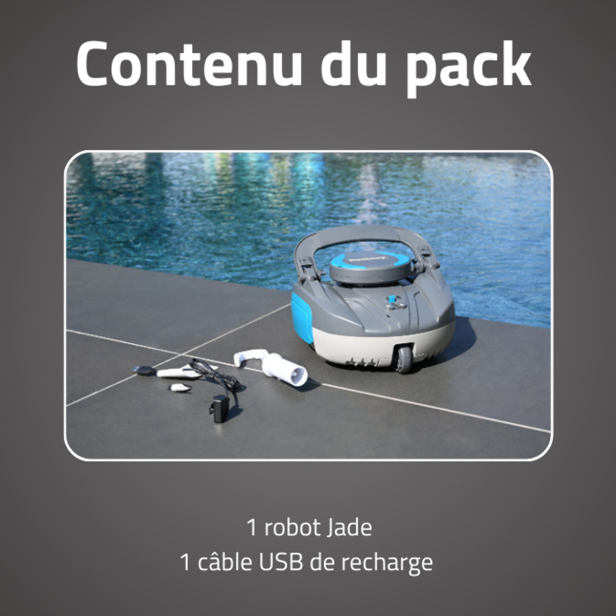 Bestway Robot piscine sans fil Cristal nettoyage fond plat 10 m² max