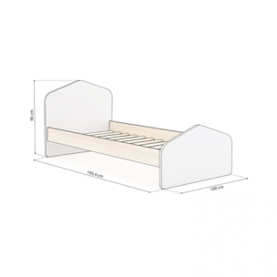 Cama juvenil Misty Cloud Blanco - Oak Soft