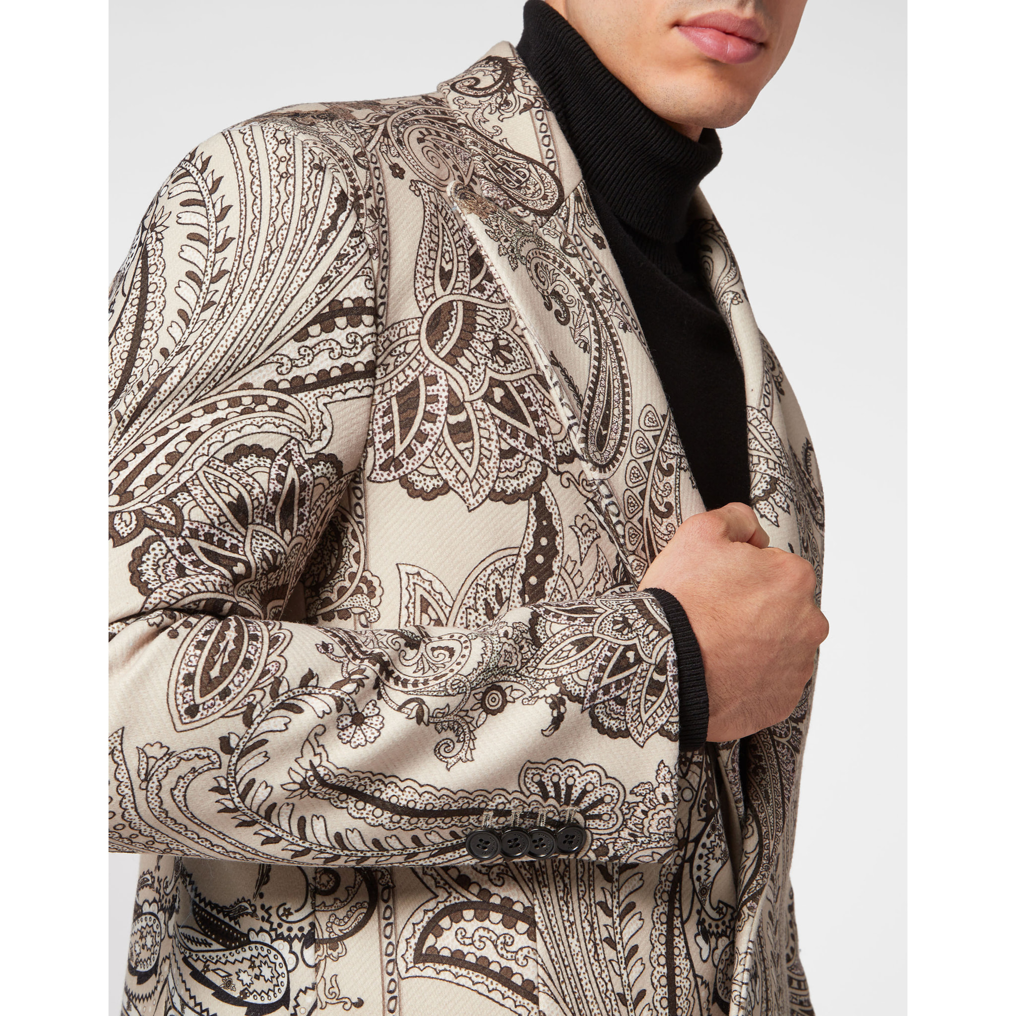 PHILIPP PLEIN COAT LONG PAISLEY