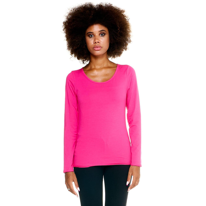 T-shirt Leone donna con maniche lunghe Basic