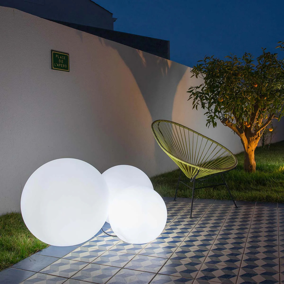Boule lumineuse secteur BOBBY D50CM