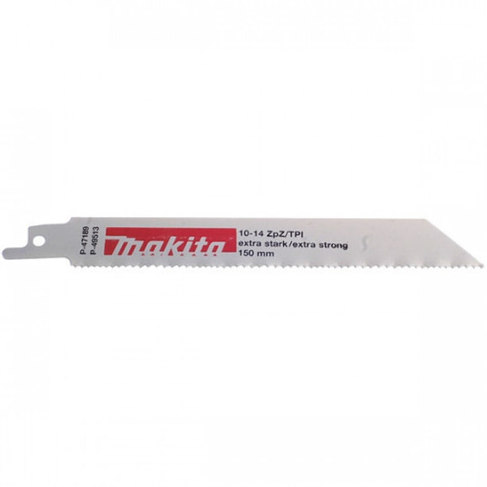 Lame Bi-Métal toutes sortes de bois avec restes de métal, acier 2,5mm (palettes) Longueur utile 205mm, Qté 5 - MAKITA - P-47195