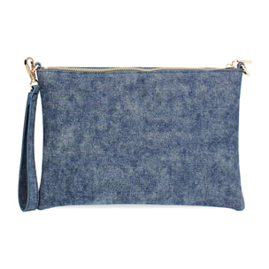 Pochette donna jeans in tessuto