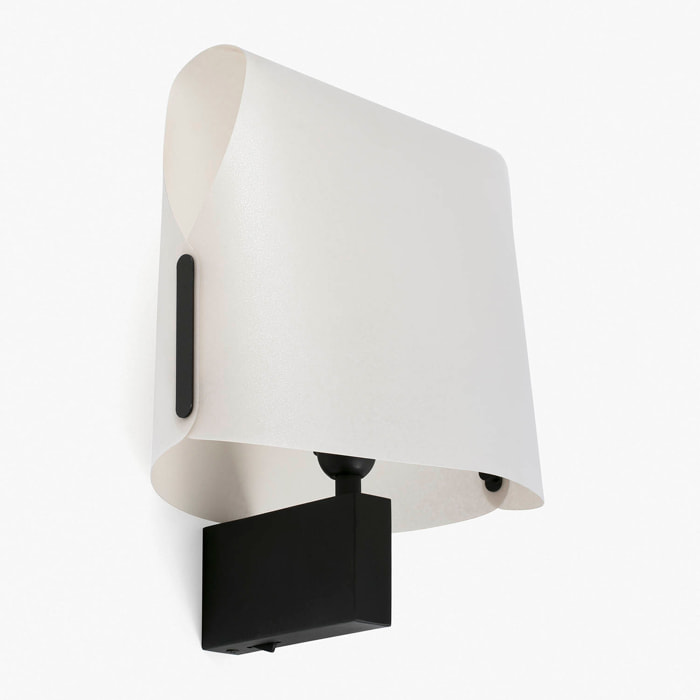 LUANG Lampada da parete nera/beige