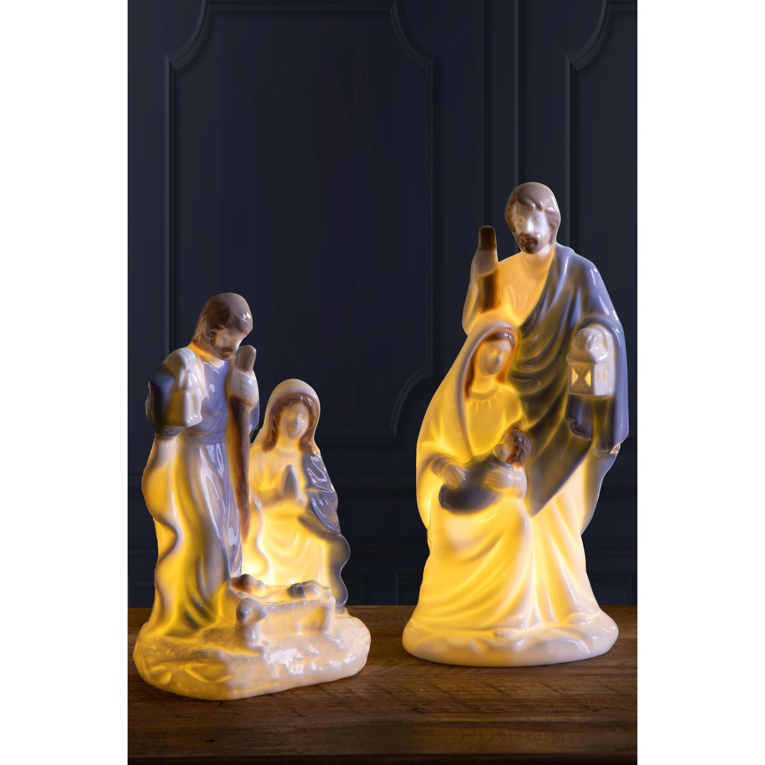 NativitÃ con Led 16,5 cm - Pezzi 3 - Colore:Blu - Bianchi Dino - -