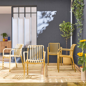 Fauteuil de jardin plastique (lot de 4) AGATHE FAUTEUILS