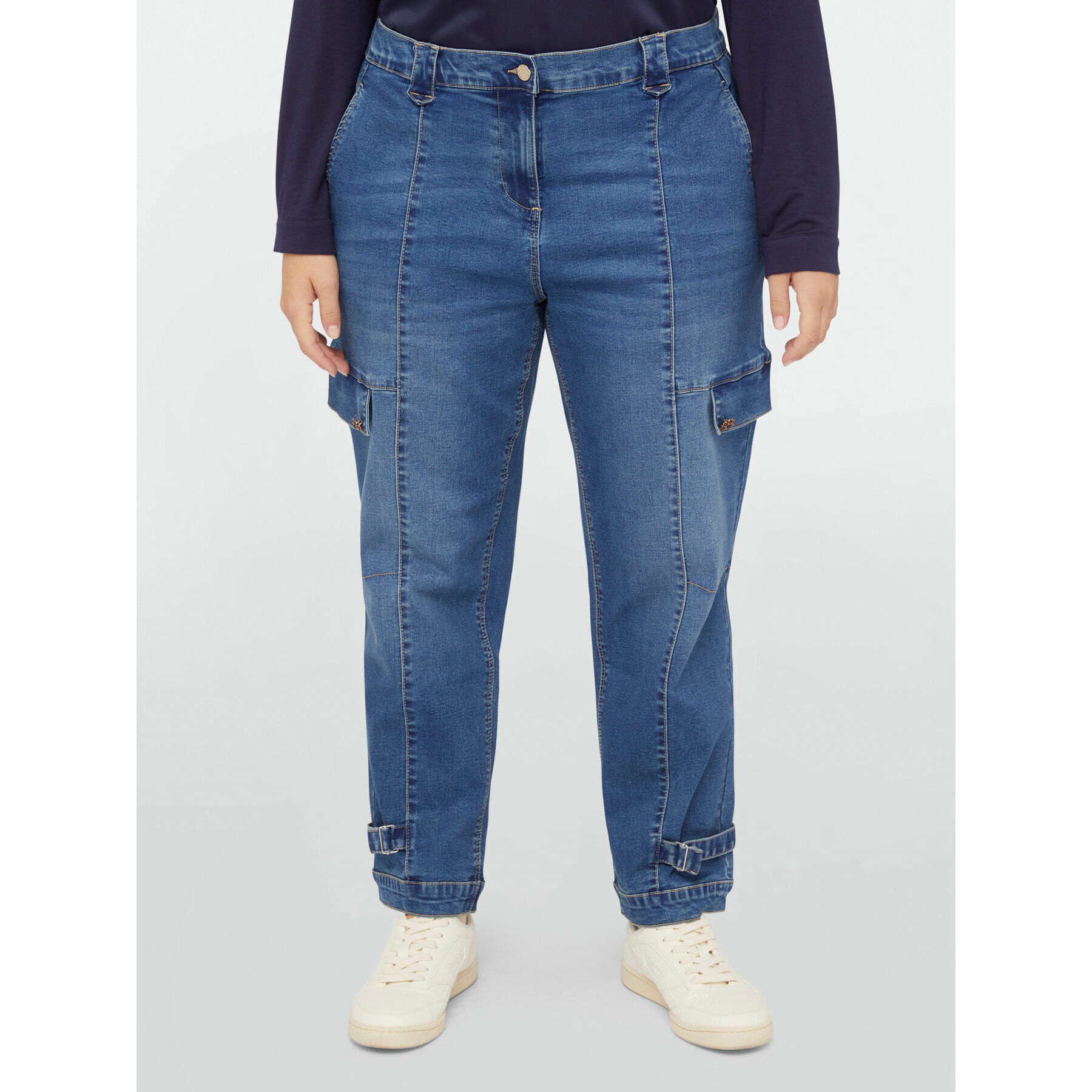 Fiorella Rubino - Jeans cargo modello balloon - Blu