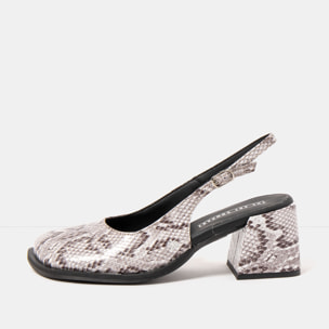 Sandalias con tacón 2012S SNAKE WHITE / VERONA color White