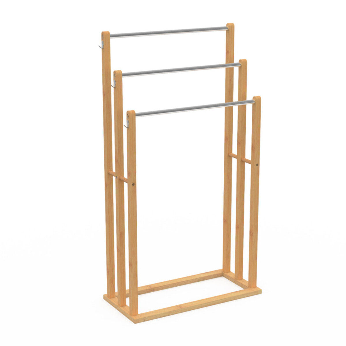 Porte serviette bambou Maya - plusieurs modèles - Bambou/Chrome