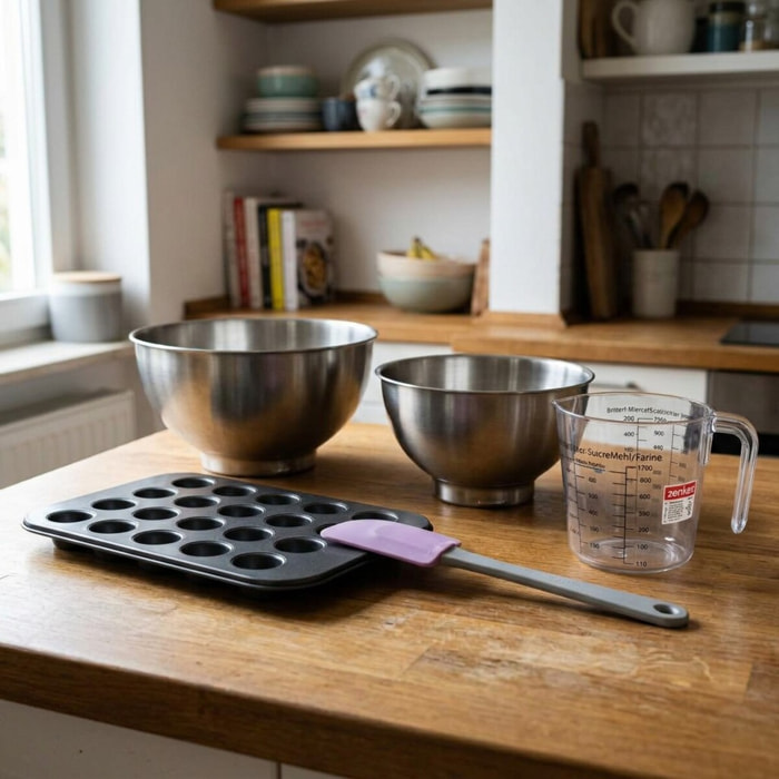 Set de 5 ustensiles de pâtisserie moule à gâteaux bol spatule et verre doseur Black metallic Black mettallic Zenker  Black mettallic