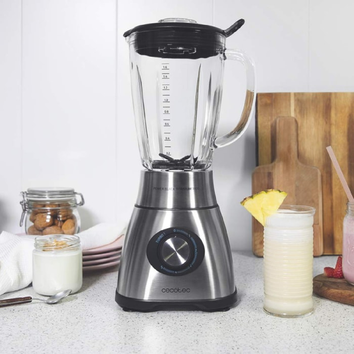Cecotec Batidora de vaso Power Black Titanium 2500MAX