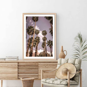 Affiche los angeles beverly hills Affiche + cadre en bois - Chêne