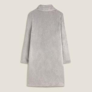 Bata polar capucha Yanu color gris Poliéster