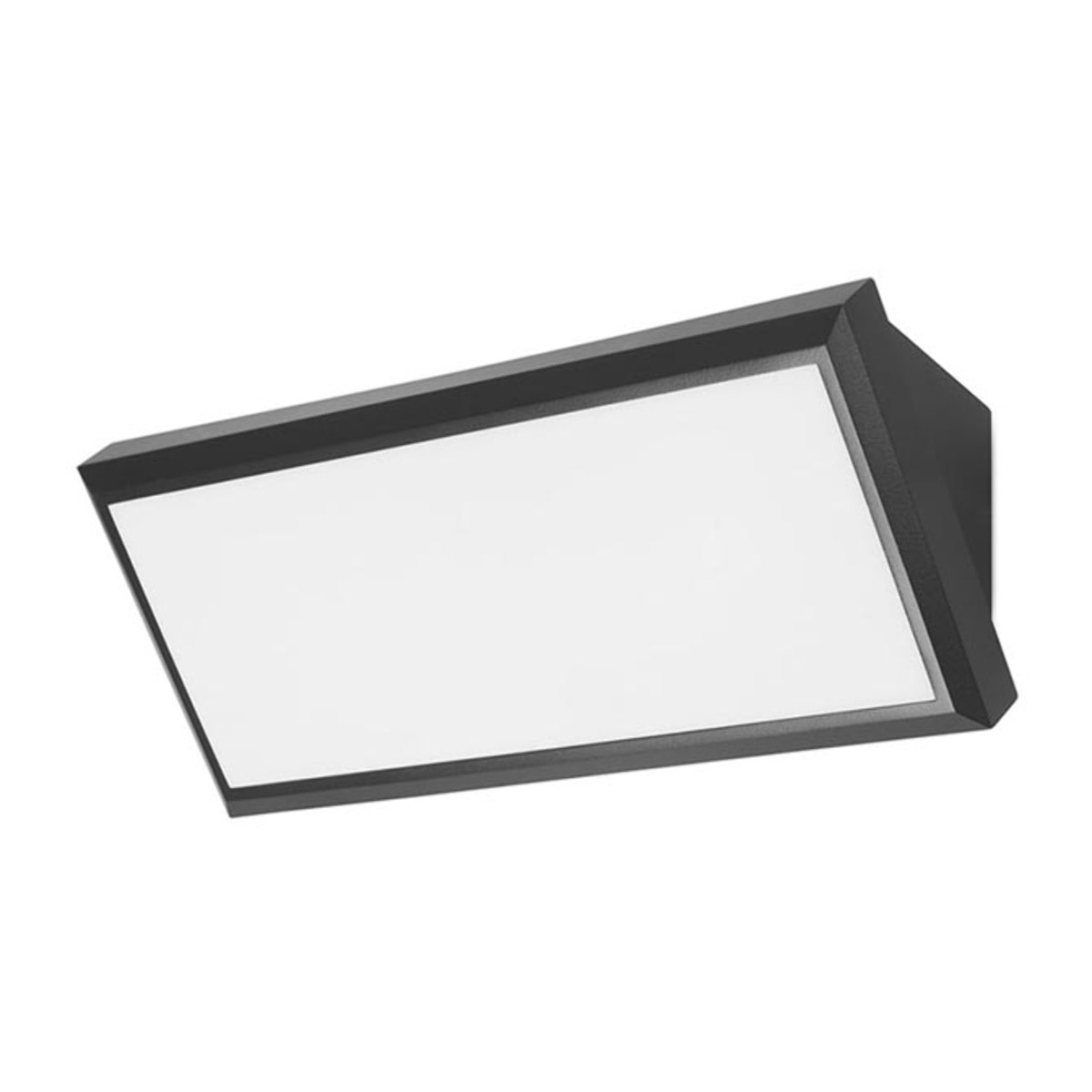 Forlight Aplique Exterior IP65 Samper LED 12W Blanco Cálido - 3000K Negro para Jardín, Terraza, Pared