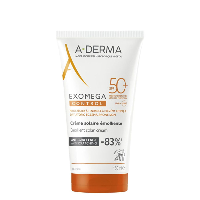 Exomega Control - Crème émolliente anti-grattage SPF50+ 150ml