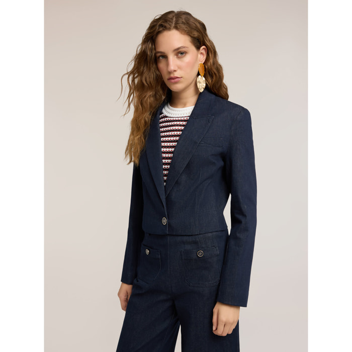 Motivi - Giacca Spencer in denim - Blu