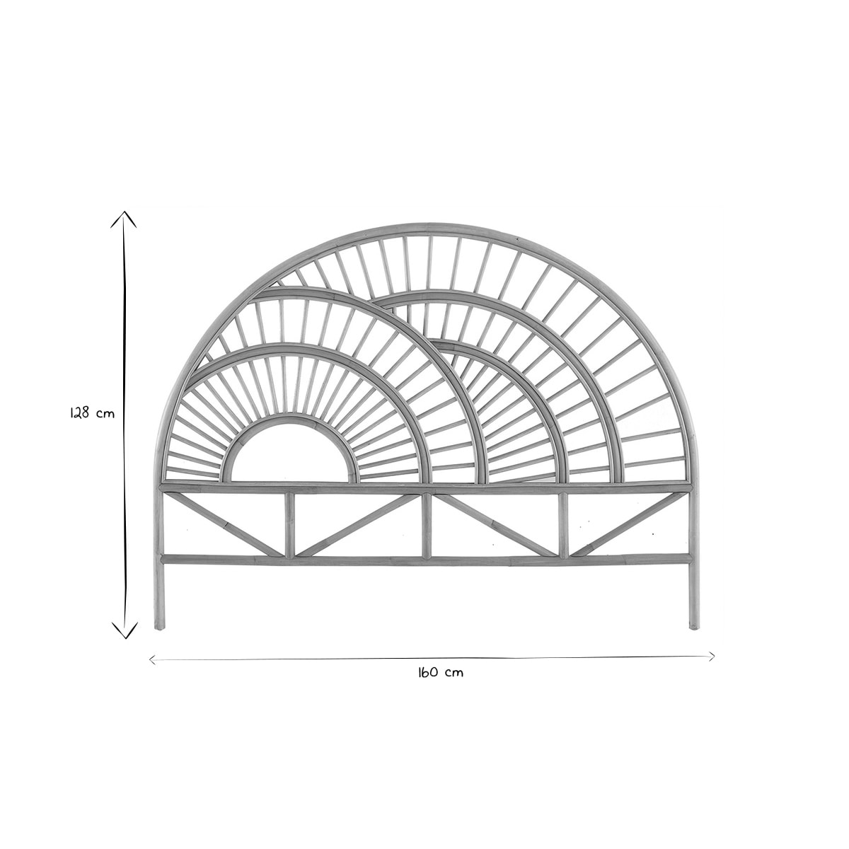 Tête de lit déco en rotin naturel L160 cm SUNNY