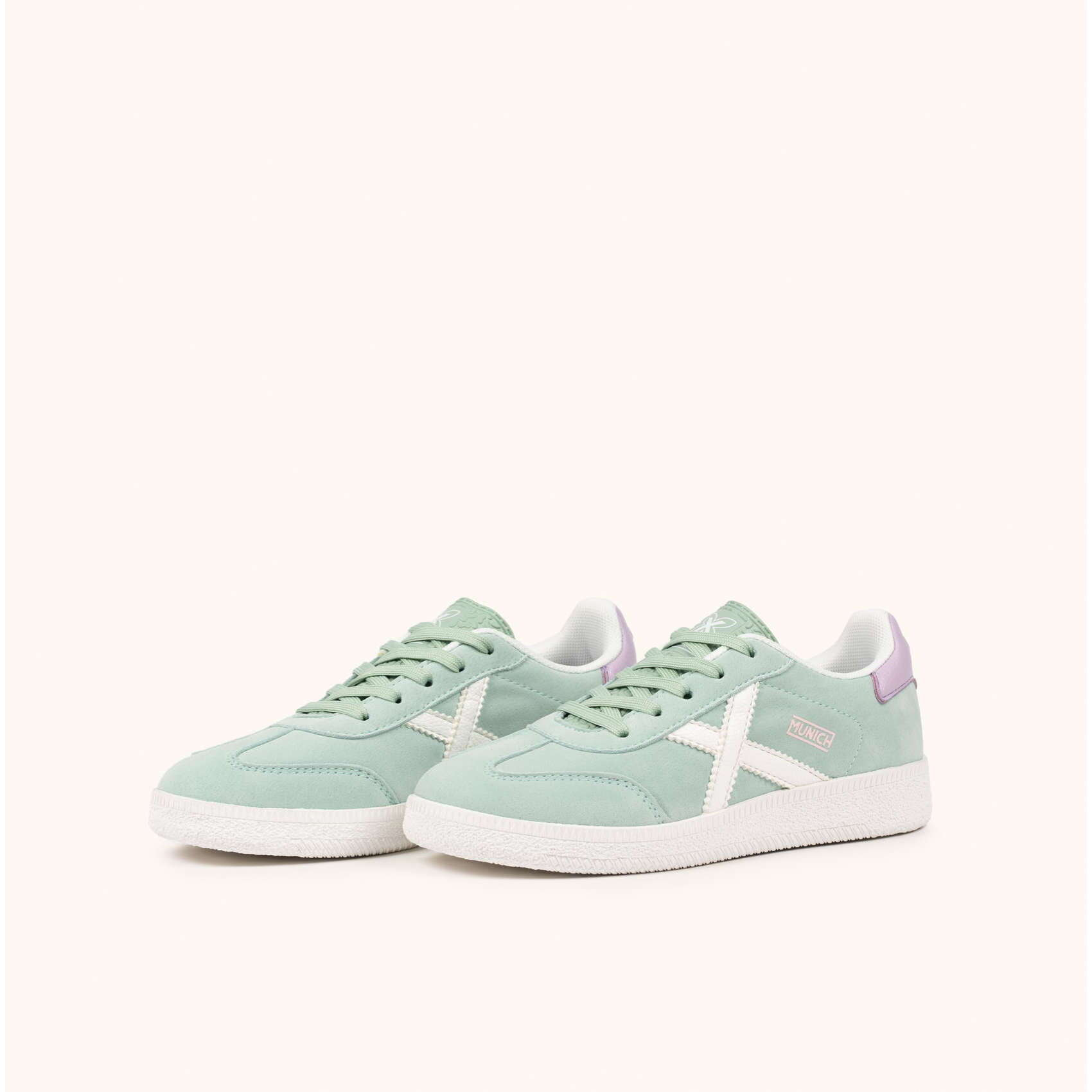 Zapatillas Infantiles Verde Agua con Cordones y Detalles Lila MUNICH MINI BARRU 17