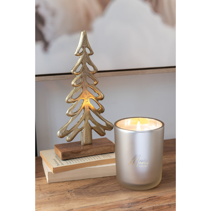 J-Line bougie parfumée Merci - Elderflower - verre - beige - small - 35H