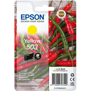 Cartouche d'encre EPSON Originale 503 Jaune (Yellow) Série Piment - C13T05A44010