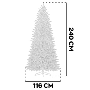 Venus - Albero di Natale effetto realistico in PE e PVC ø116x240H, 1709 Punte