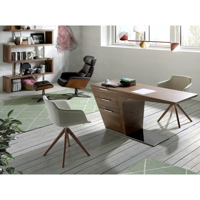 Escritorio de nogal 150x60x76cm