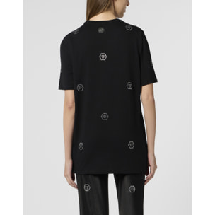 PHILIPP PLEIN Man Fit T-Shirt Mini Monogram Crystal Monogram