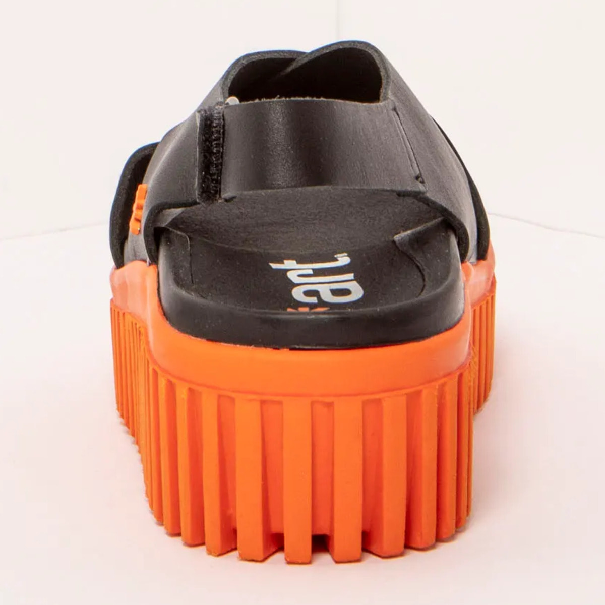 Sandalia de cuña 1574 NAPPA BLACK-ORANGE/BRIGHTON color Black-orange