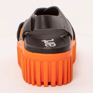 Sandalia de cuña 1574 NAPPA BLACK-ORANGE/BRIGHTON color Black-orange