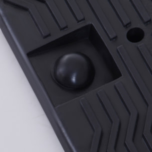 Juego de 2 Rampas para Coche de Plástico, Rampas Portátiles, Carga 3 Toneladas, para Coches Estándares, SUV, Furgonetas Pequeñas, 91x30x21 cm, Negro