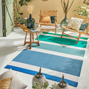 CAPRI - Tapis d'extérieur à motif ligne dégradée - Vert