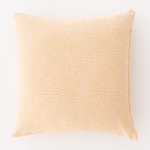 Housse de coussin en coton tissé jaune 50x50 cm